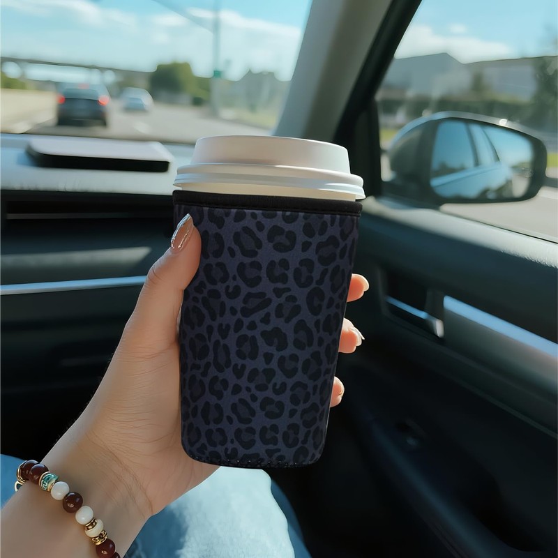 Reusable Insulated Sleeve for Iced Coffee Cup, Coffee Neoprene Sleeve