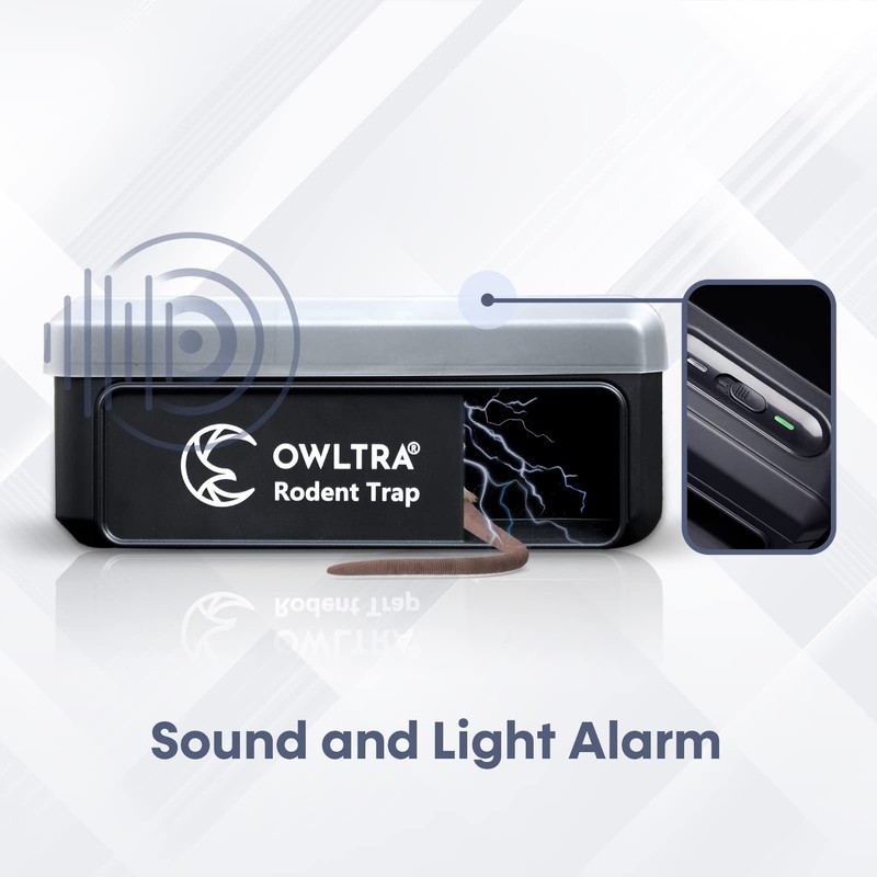 OWLTRA 2 Pack OW-7 in-/Outdoor Electric Rodent Trap, Instant Kill