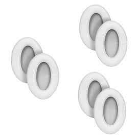 jojofuny 6pcs Pu Leather Ear Pad Replacement Sponge Cushion Headband Cover for Headphones White Comfortable Earphone Cover for Enhanced Sound Quality