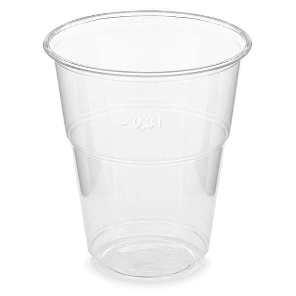 VEPATIM 50 Drinking Cups Clear 300 ml 0.3 L Measuring