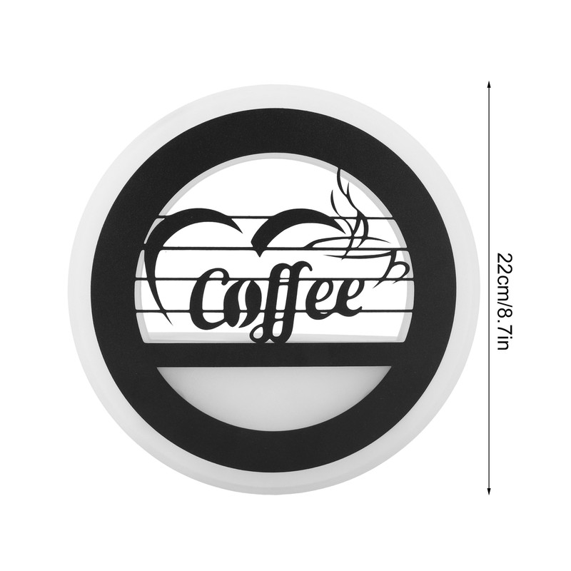 LED Wall Lamp Coffee Pattern Modern Bedside Wall Lamp for