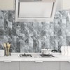 AULIGET 40-Piece Polished Grey Marble with Silver Peel and Stick