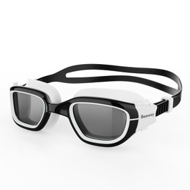 BEEWAY Kids Swimming Goggles 6-14 | Wide View | Anti-fog | Anti-leak | Quick Adjust Strap | UV Protection | Super Comfort for Boys and Girls