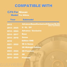 Front Brake Pads Kit,For Nissan 2013-2025 Altima and 2014-2018 Leaf,1650 D1650