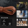 VSUDO Waxed Round 35" Red Brown Dress Shoe Laces for