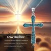 KoyeKei Religious Cross Necklace for Women 925 Sterling Silver Turquoise