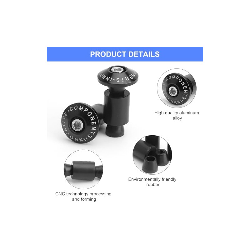 Motorcycle Handlebar Weights Handlebar Ends Motorcycle CNC 22 mm Black