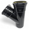 Duraplast UK™ Black 110mm (4 Inch) Soil Pushfit 45 Degree