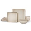 Herogo Stoneware Plates and Bowls Sets for 4, 12 Pieces