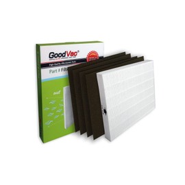 GOODVAC 1 HEPA + 4 Carbon Filters. Replaces Winix 115115 filter pack. Size 21. Fits Plasma Wave 5300, 5500, 6300, 5000, 5000b, 5300, 5300-2, 5500, 6300 , 6300-2 & 9000, by GoodVac