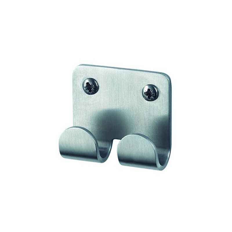 HACEKA IXI Doppelhaken, Edelstahl, gebürstet, 1119915