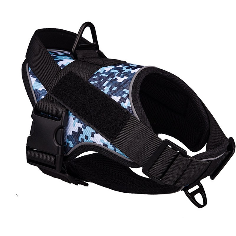 Pet Harness Waterproof Reflective Breathable Explosion Proof Punch Camouflage Dog