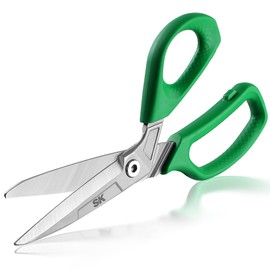 SK 10" Heavy Duty Scissors, All Purpose Shears, Premium CR-V Steel Construction, One Piece Drop Forged Blades, Ergonomic Handle for Comfortable Grip