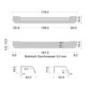 Gedotec H10133 Stainless Steel Furniture Handle Kitchen Handle Profile Strip