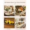 Duseu 25.5'' Wooden Dough Bowls for Decor, Wood Long Decorative