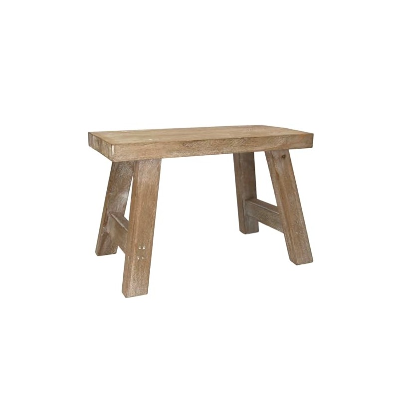 Gisela Graham Small Wooden Rustic Decorative Bench