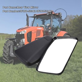 2 Pieces Rear View Mirror for Kubota Tractors - Part Number 3F260-53342 - Compatible with L4240HSTC, L5740HSTC, M100XDC, M110XDC, B2650, L3240, LX2610, M-1100 Models - Replacement for 3F26053342
