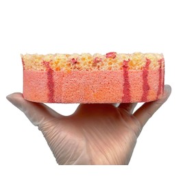Mango Blossom Exfoliating Soap Filled Sponge | Exfoliating Body Wash | Shower Puff | Mango Body Wash | Tan Remover & Body Scrub | Shower & Bath Products | Stocking Fillers | Father's Day Gift