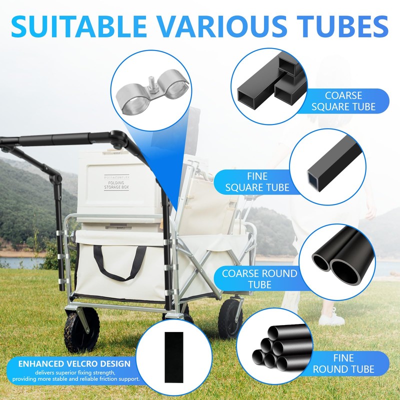 3rd Gen Wagon Push Handle Attachment - Durable & Adjustable