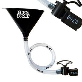 Chug Buddy Timer Beer Bong, Drink Speed Beer Funnel with Hose, Drinking Funnel Valve, Bachelor Party Games, College Party, Drinking Games