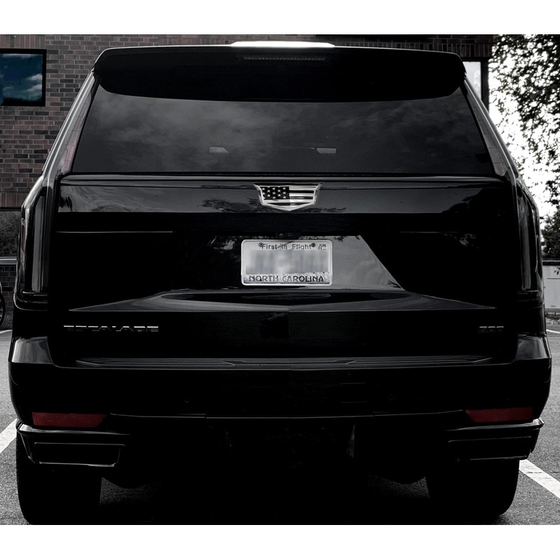 American Black Flag Aluminum Overlay Grill Front Taigate Emblems Set
