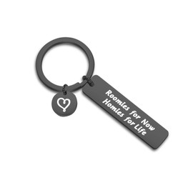 PLITI Roomie Keychain Roomies for Now Homies for Life College Graduation Gifts Best Friend College Roommate Gifts