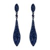 EVER FAITH Navy Blue Earrings for Women Wedding Party Sparkly