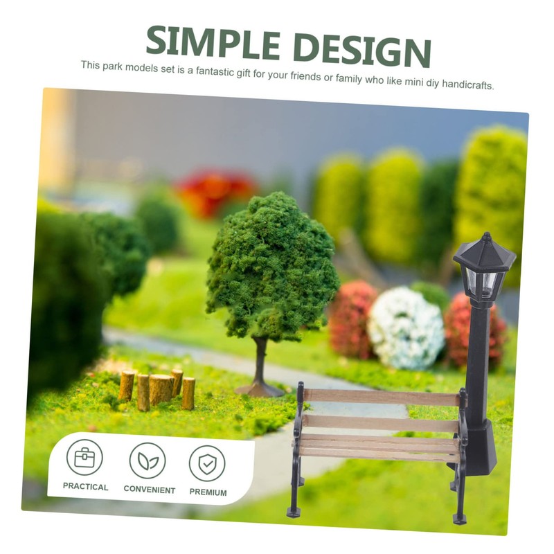 SUPVOX 1 Set Mini House Models Realistic Park Scene Decor