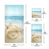 ALAZA Towel Bathroom Sets, Summer Beach Shell with Pearl Print