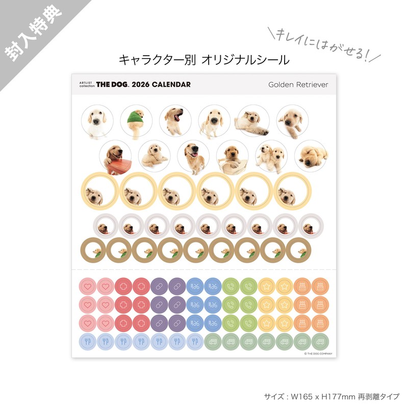 THE DOG Desktop Calendar 2026 [Golden Retriever]