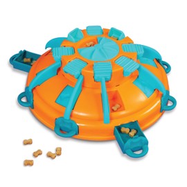 Outward Hound by Nina Ottosson Tower of Treats Level 4 Expert Dog Treat Puzzle for Enrichment, Orange