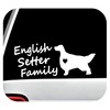 E1063 English Setter Family Dog Decal Sticker