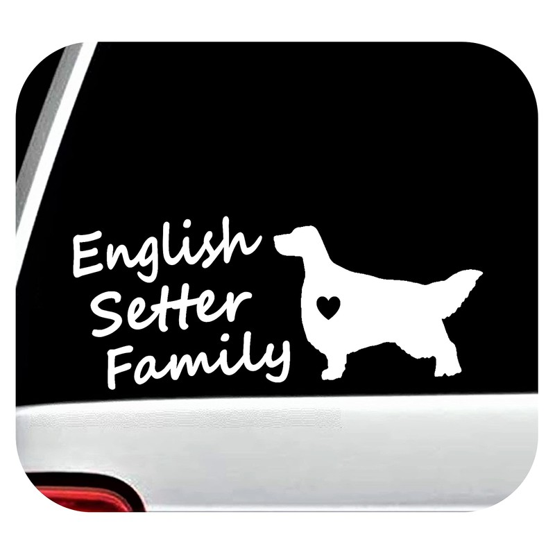 E1063 English Setter Family Dog Decal Sticker