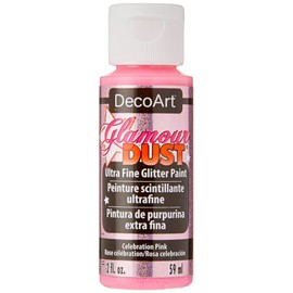 DecoArt Glamour Dust Glitter Paint, Celebration Pink, 59 ml (Pack of 1)