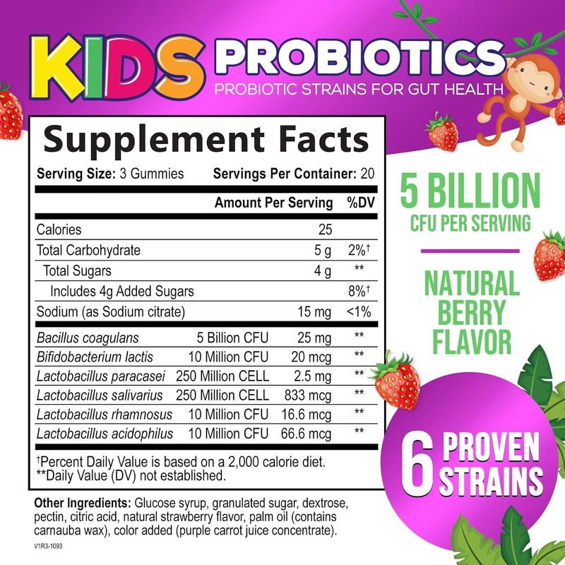 Probióticos para niños 5 mil millones UFC – Gomitas de