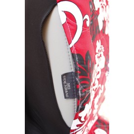 Winnie Fashion 2 Hawaiian Car Seat Covers w/ 2 Headrest Covers (Aloha Honu Gray, Side Airbag)