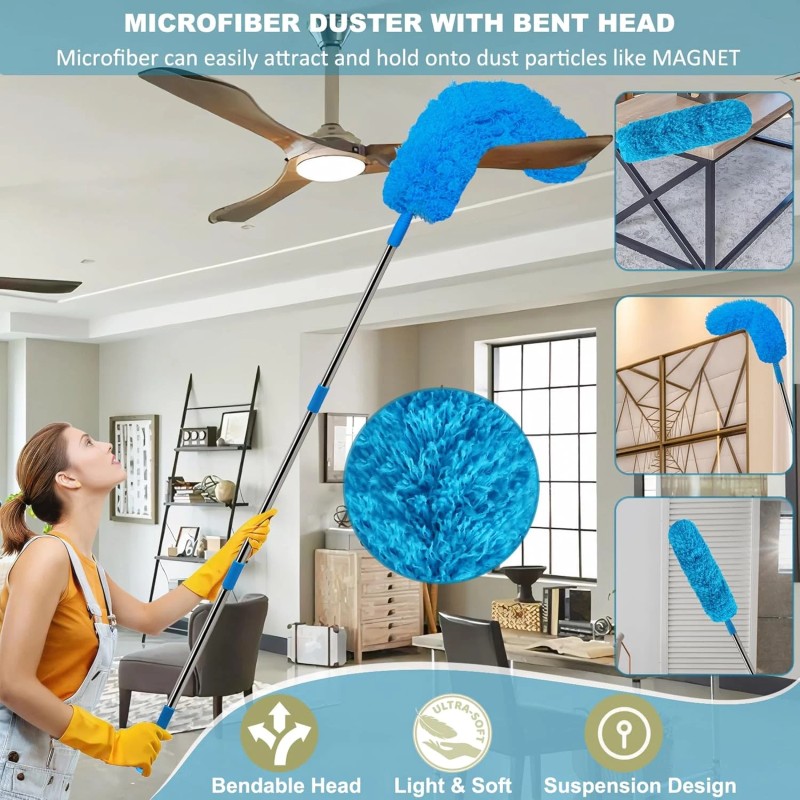 m-jump 20+ Ft High Reach Ceiling Fan & Cobweb Duster