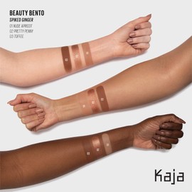 KAJA Beauty Bento Collection | Bouncy Shimmer Eyeshadow Trio | 10 Spiked Ginger - warm honey tones | 2019 Allure Best of Beauty Award, Beauty Bento | Cruelty free, K-Beauty Mini Palettes