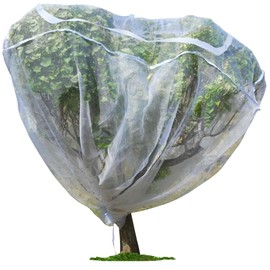 Zippered Caterpillar Sleeve, Milkweed Plant Netting, Garden Netting Plant Covers Bird Net with Drawstring, 24 inch Square Top, 48 inch Drop