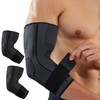 Protector de Brazo para Codera Deportivas, Codera Ajustable 2pk (Negro