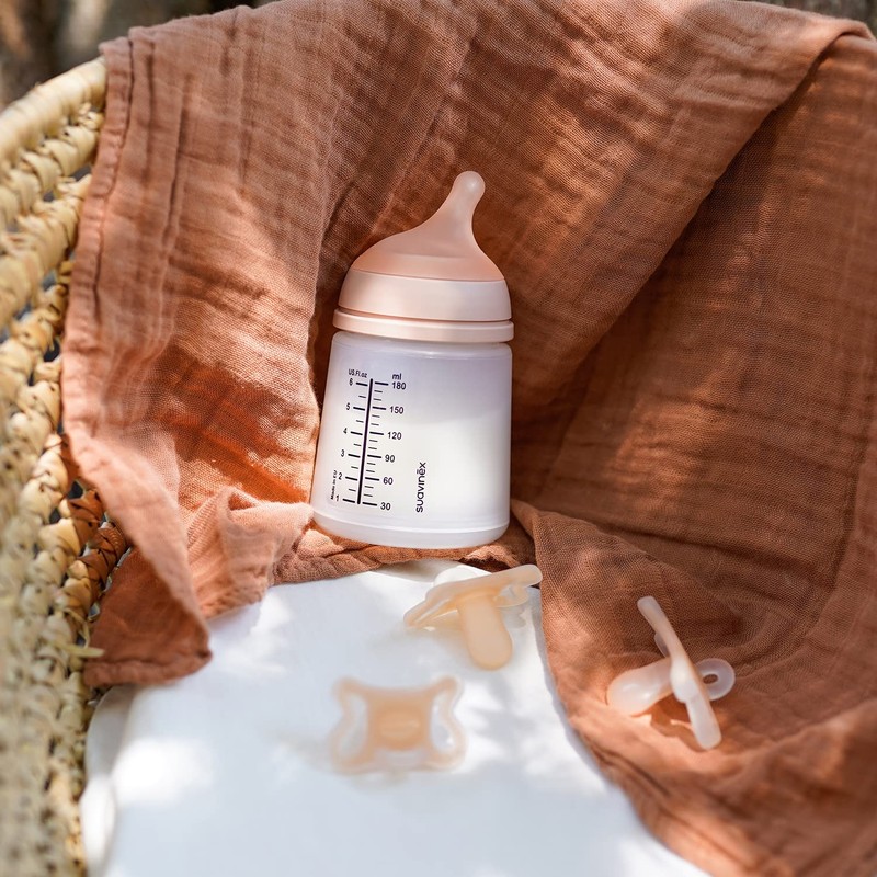 Suavinex ZeroZero Baby Bottle Set 180ml Adjustable Flow + Mini