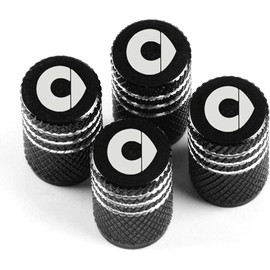 Tapones de válvula para Mercedes Smart 450 451 453 Fortwo Forfour - Accesorios decorativos para neumáticos (logotipo C, negro)