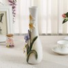 FORLONG Ceramic Vase, Hand-Painted Butterflies and Lilies Flowers Home Decor