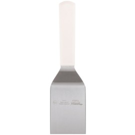 Dexter-Russell Basics P94854 4" x 3" White Hamburger Turner with Polypropylene Handle, Medium