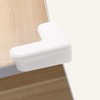4Pcs White PVC Desk Edge Bumpers Adhesive Furniture Corner Protectors
