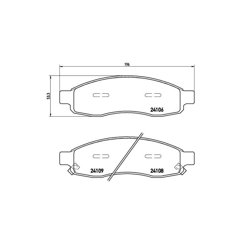 Brembo P 59 026 Bremsbelagsatz, Scheibenbremse - (4-teilig)