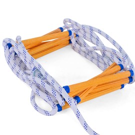 Rope Ladder,9.8 Feet Emergency Fire Escape Ladder Flame Resistant,Safety Balcony Fire Ladder with Hooks,Fast to Deploy Portable and Reusable 1 Story,Weight Capacity up to 2000 Pounds