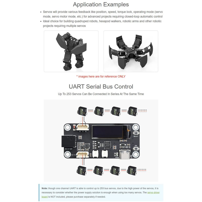 Waveshare SC15 17kg Large Torque Programmable Serial Bus Servo 17kg.cm