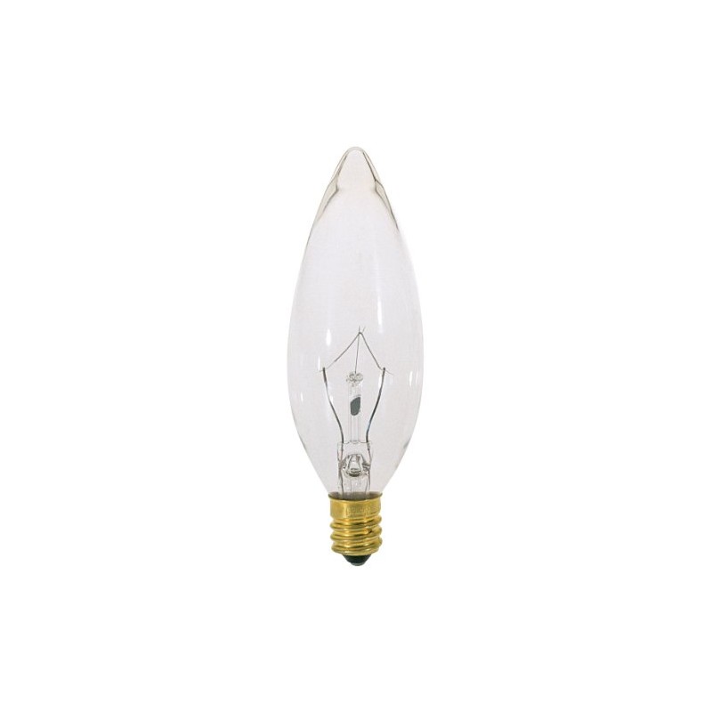 Satco S3390 120V E14 Euro Base 25-Watt B9.5 Light Bulb,