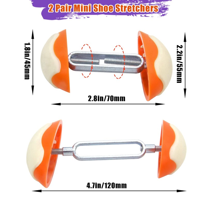YRMJ 2 Pair Mini Shoe Stretchers for Wide Feet, Shoe